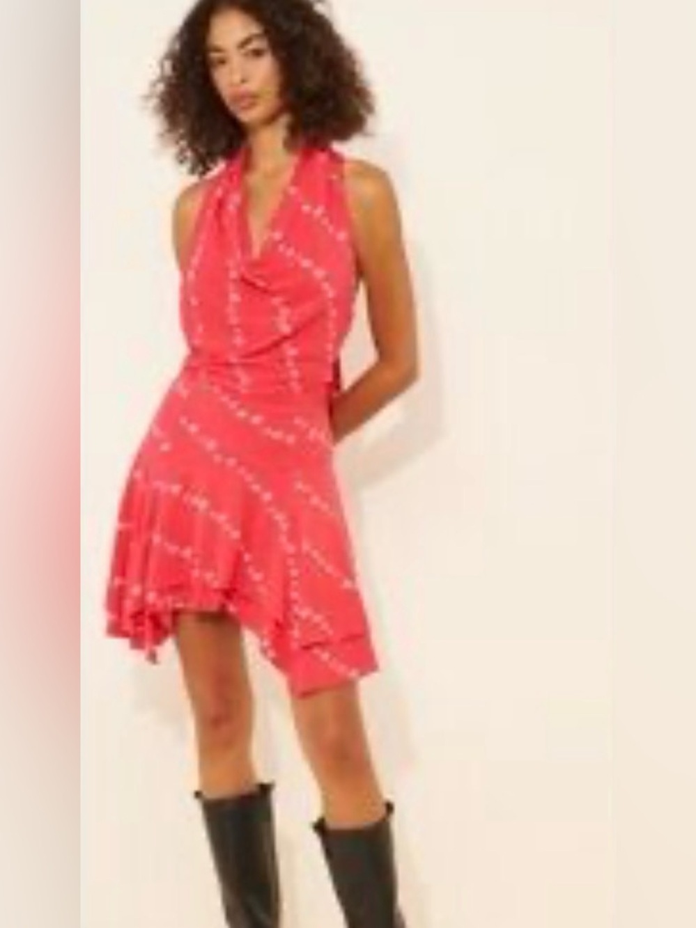 Free People Electric Days Printed Mini Dress in Pink Size Small NWT
